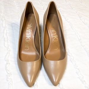 NWOT Calvin Klein Nude Heels